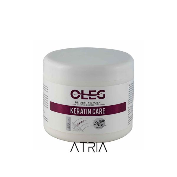 ماسک مو فری سولفات احیا کننده اولگ مدل keratin care حجم 500 میل